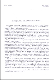 Eklezjologia krakowska w XV wieku