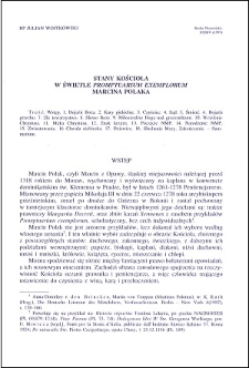 Stany Kościoła w świetle "Promptuarium exemplorum" Marcina Polaka