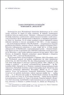 Zarys powojennych dziejów Seminarium "Hosianum"