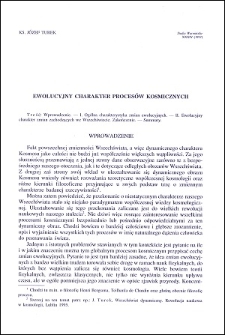 Ewolucyjny charakter procesów kosmicznych