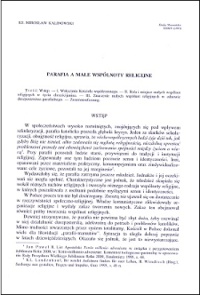 Parafia a małe wspólnoty religijne