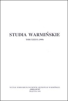 Studia Warmińskie T. 36 (1999) - cały numer