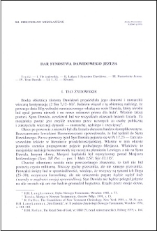 Dar synostwa Dawidowego Jezusa