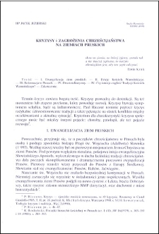 Kryzysy i zagrożenia chrześcijaństwa na ziemiach pruskich