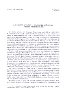 Jan Stefan Wydżga : dostojnik kościelny i prezes Ziem Pruskich
