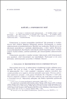 Kościół a uniwersytet dziś