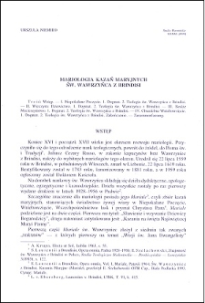 Mariologia kazań maryjnych św. Wawrzyńca z Brindisi