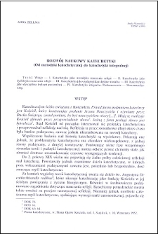 Rozwój naukowy katechetyki : (od metodyki katechetycznej do katechetyki integralnej)