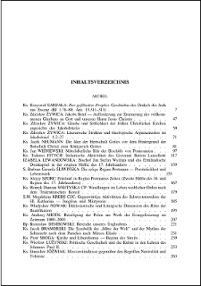 Studia Warmińskie T. 38 (2001) - spis treści