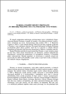 Warmia czasów Reginy Protmann : (w drugiej połowie XVI i na początku XVII wieku)