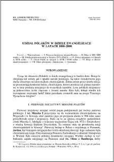 Udział Polaków w dziele ewangelizacji w latach 1000-2000