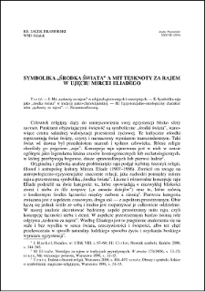 Symbolika "środka świata" a mit "tęsknoty za rajem" w ujęciu Mircei Eliadego