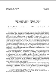 Nieprozumienia wokół pojęć neutralności i tolerancji