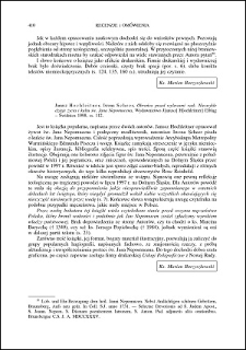 Janusz Hochleitner, Iwona Scheer, Obrońca przed wylewami rzek : niezwykłe dzieje życia i kultu św. Jana Nepomucena : [recenzja]