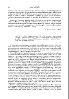 Adolf Setlak, Służba wojskowa alumnów WSD w PRL i jej ocena w wypowiedziach alumnów i kapłanów rezerwistów z 1970 r. : studium historyczno-socjologiczne na przykładzie Bartoszyc : [recenzja]