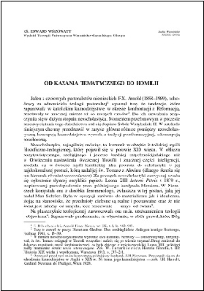 Od kazania tematycznego do homilii