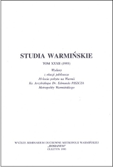 Studia Warmińskie T. 32 (1995) - cały numer