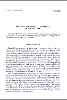 Arcybiskup Metropolita Warmiński dr Edmund Piszcz