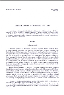 Dzieje Kapituły Warmińskiej (1772-1945)