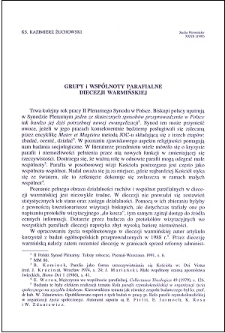 Grupy i wspólnoty parafialne diecezji warmińskiej