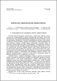 Powstanie i rozwój ruchu hospicyjnego