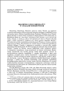 Braniewo i jego mieszkańcy w czasach nowożytnych