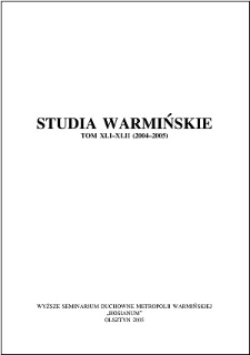 Studia Warmińskie T. 41-42 (2004-2005) - cały numer