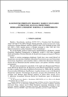 Kanoniczne podstawy dialogu Maryi z szatanem w procesie szatana przeciwko rodzajowi ludzkiemu Bartola z Sassoferrato