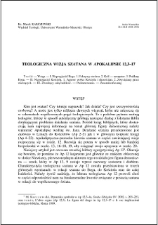 Teologiczna wizja szatana w Apokalipsie 12,3-17