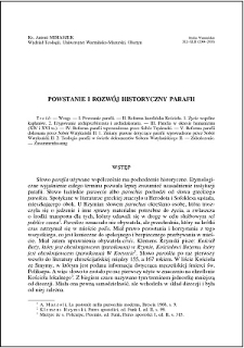 Powstanie i rozwój historyczny parafii