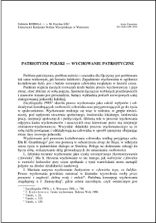 Patriotyzm polski - wychowanie patriotyczne