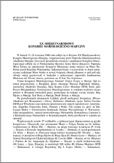 XX Międzynarodowy Kongres Mariologiczno-Maryjny