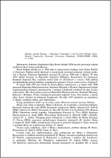 Zbornik "Ancilla Domini - Służebnica Gospodnja" u čast fra Pavla Melade : [recenzja]