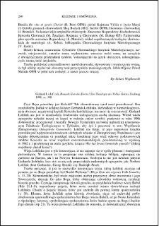 Gerhard Lohfink, Braucht Gott die Kirche? Zur Theologie des Volkes Gottes : [recenzja]