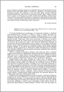 Richard J. Devine, Good care, painful choices. Medical ethics for ordinary people : [recenzja]