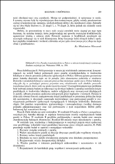 Elżbieta Firlit, Parafia rzymskokatolicka w Polsce w okresie transformacji systemowej. Studium socjologiczne : [recenzja]