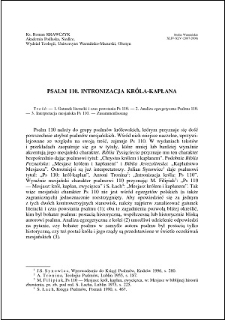 Psalm 110 : intronizacja króla-kapłana