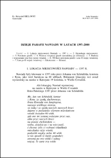 Dzieje parafii Nawiady w latach 1397-2000