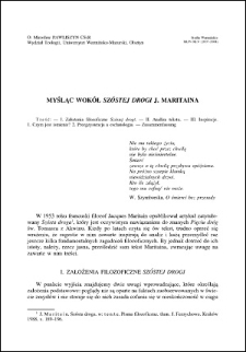 Myśląc wokół "Szóstej drogi" J. Maritaina