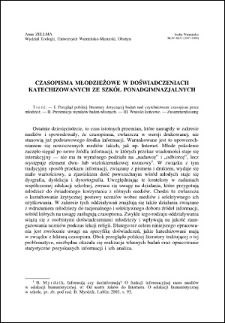 Czasopisma młodzieżowe w doświadczeniach katechizowanych ze szkół ponadgimnazjalnych