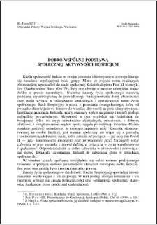 Dobro wspólne podstawą społecznej aktywności hospicjum