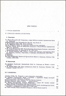 Studia Warmińskie T. 22-23 (1985-1986) - spis treści