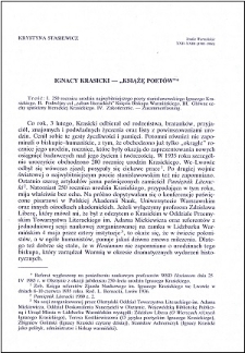 Ignacy Krasicki - "Książę poetów"