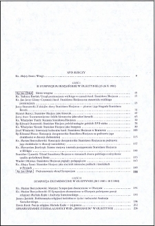 Studia Warmińskie T. 20 (1983) - spis treści