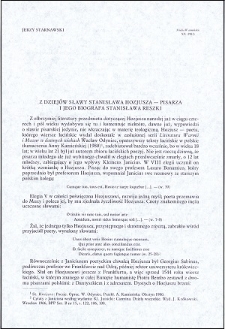 Z dziejów sławy Stanisława Hozjusza – pisarza i jego biografia Stanisława Reszki