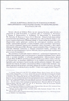 Udział Stanisława Hozjusza w staraniach dworu polskiego o odzyskanie spadku po królowej Bonie