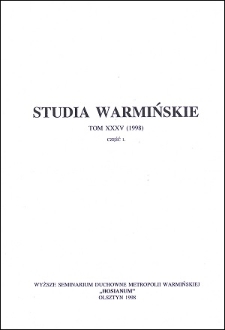 Studia Warmińskie T. 35 (1998) - cały numer