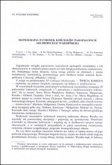 Ikonografia patronek kościołów parafialnych Archidiecezji Warmińskiej