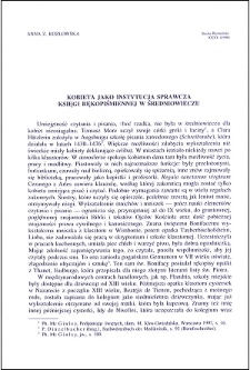 Kobieta jako instytucja sprawcza księgi rękopiśmiennej w średniowieczu
