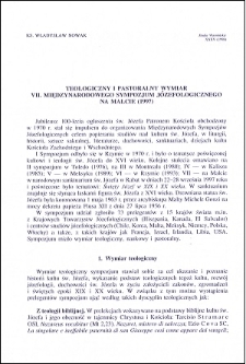 Teologiczny i pastoralny wymiar VII. Międzynarodowego Sympozjum Józefologicznego na Malcie (1997)